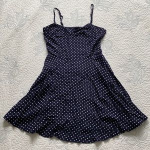 Cotton On polka dot navy dress